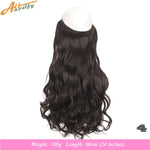 Long, wavy dark-brown hairpiece/wig shown from the back with a small top cap, on a white background; text indicates weight 100 g and length 60 cm (24 inches).