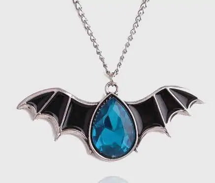 STOMART.CO.UK Vampire Bat Crystal Necklace Bat Necklace Crystal Vampire Bat Necklace Necklace Vampire Bat Necklace Free Text