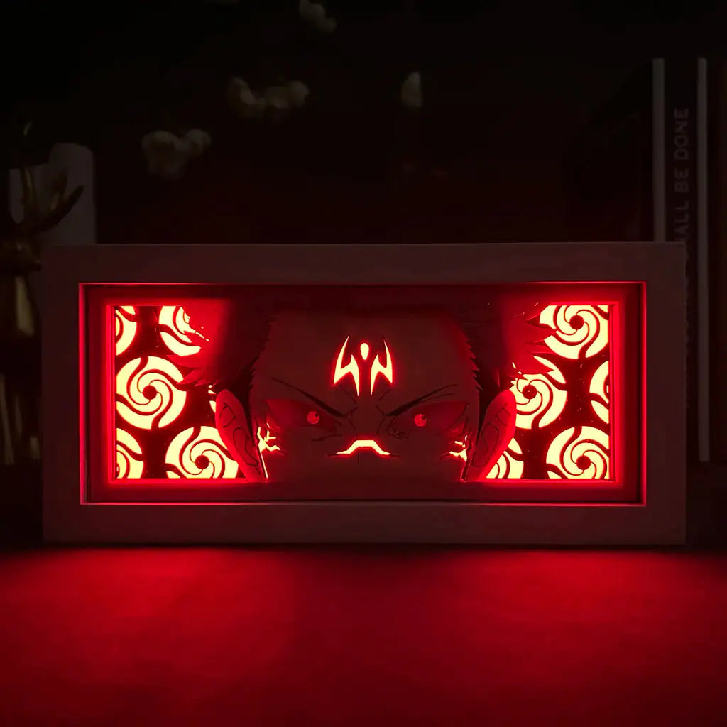 Anime Paper Cut Sukuna Lightbox