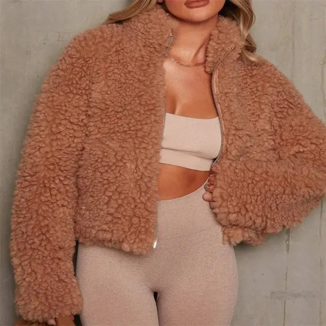 Women's Winter Lamb Wool Jacket