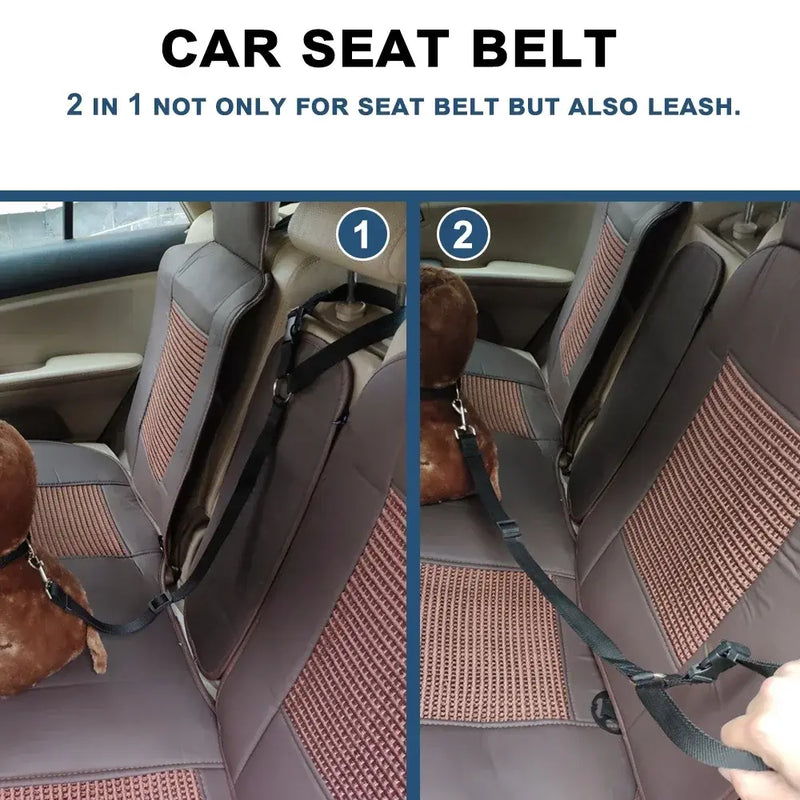 Pet Car Seat Belt & Harness Safety And Style