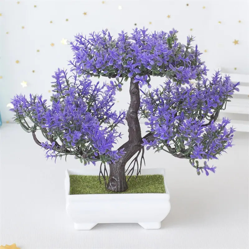 Miniature Artificial Bonsai Plant with Detailed Foliage