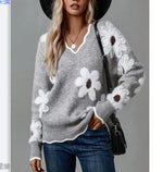 Women's Wave Neckline Cardigan Sweater