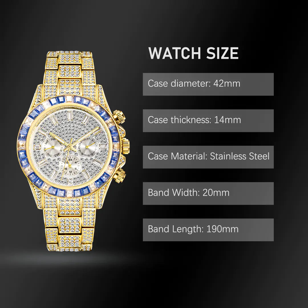 Iced Out Gold Watch