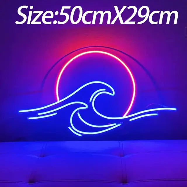 Neon Sign Mountain Flow Water Led Lamp