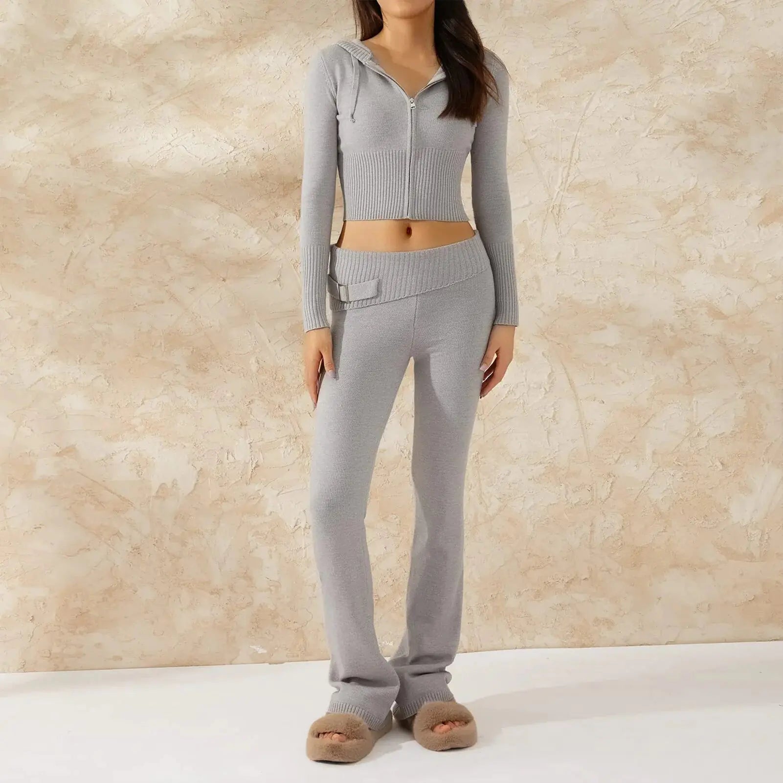 Spring Knitted Two Piece Set