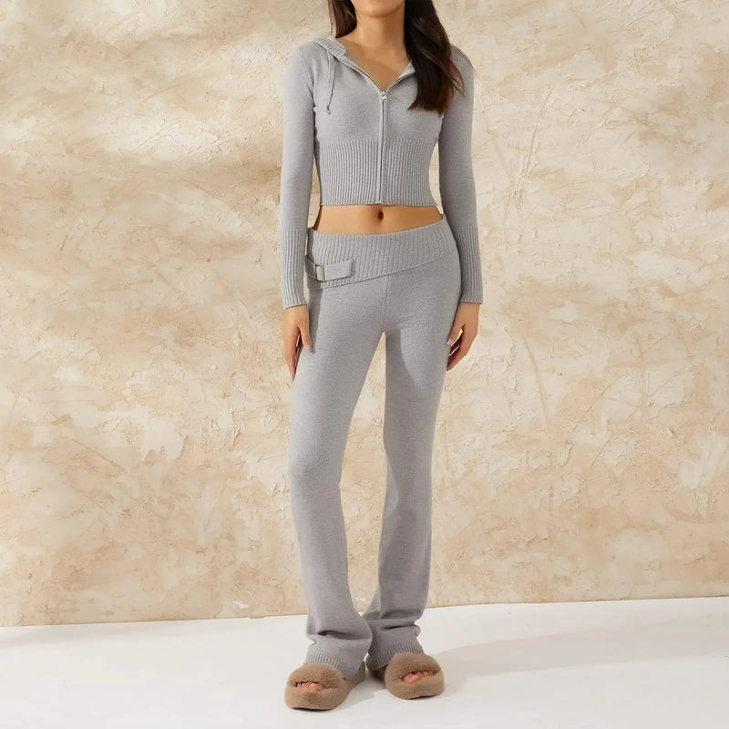 Spring Knitted Two Piece Set