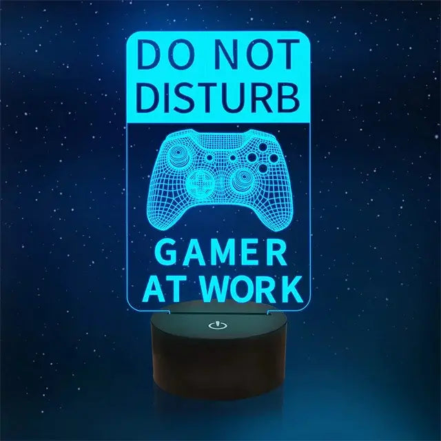 Gaming room lamp with 3D LED effect