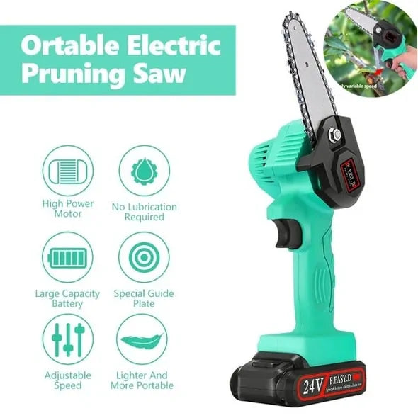 24V Compact Electric Chainsaw