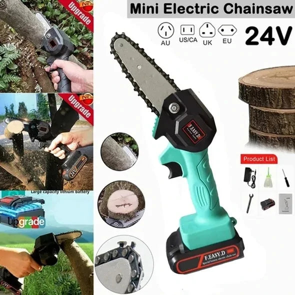 24V Mini Electric Chainsaw for Home Use