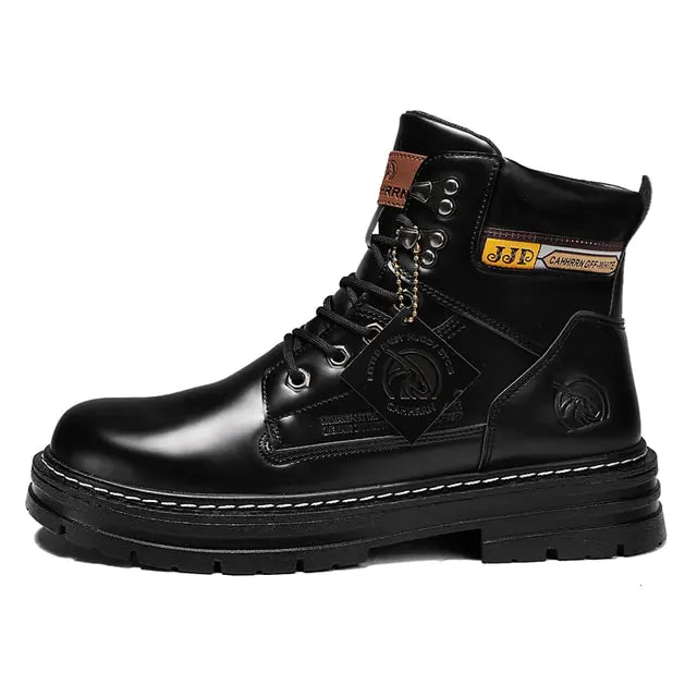 Men's Top-Class Lace-Up Leather Boots