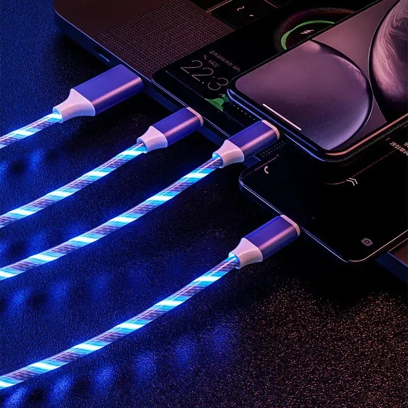 Glowing LED 3-in-1 Charger Cable