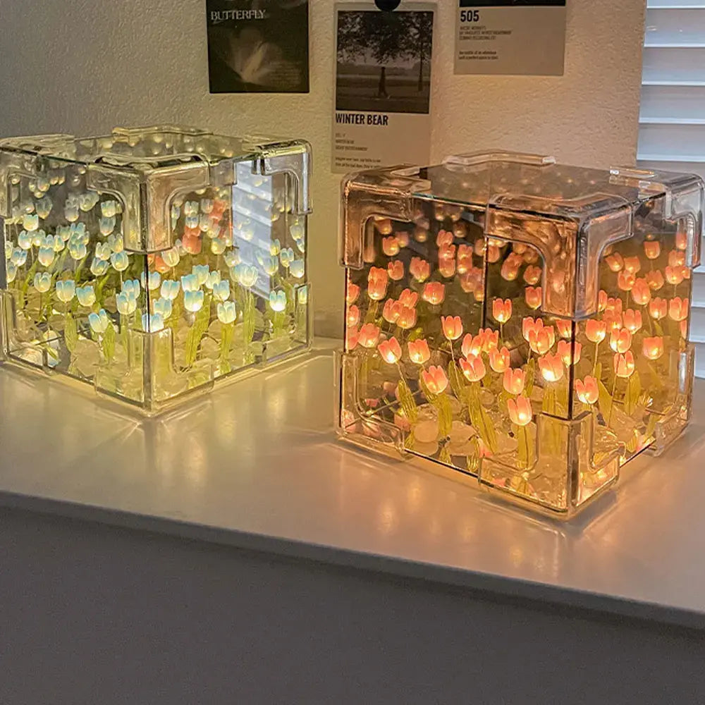 Stylish Reflective Square Lamp