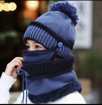 Fashionable beanie and scarf