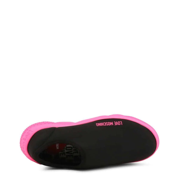 Love Moschino Black Pink Slip-On Trainers