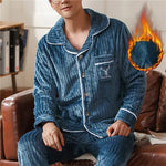 Men's Warm Flannel Pyjamas Set
