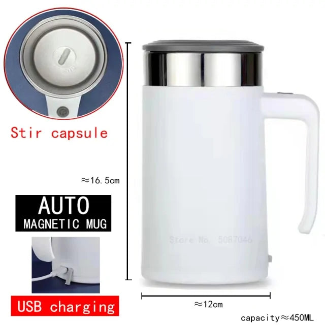 STOMART.CO.UK Automatic Self Stirring Magnetic Mug Kitchen Magnetic Mug Free Text