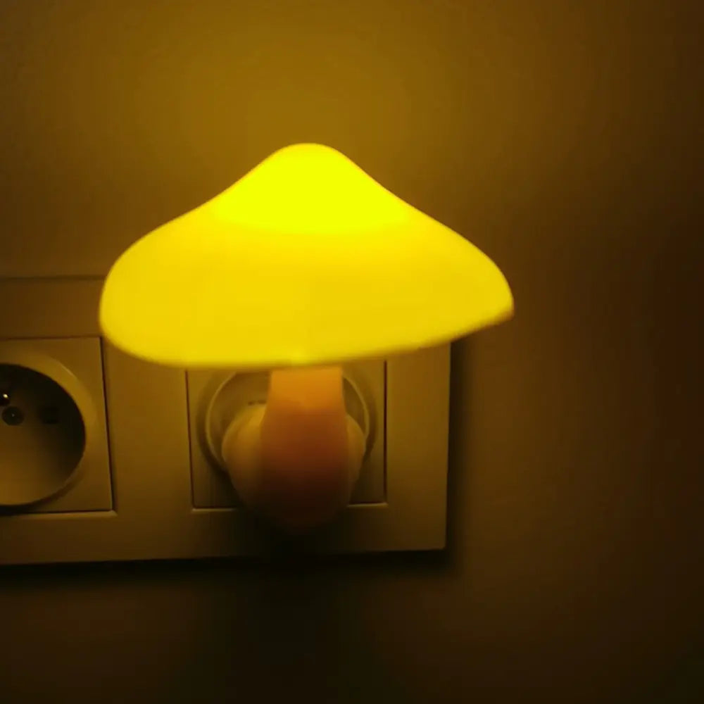 Motion Sensor Mushroom Night Light Socket Lamp