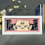 Anime Paper Cut Sukuna Lightbox