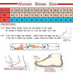 Women's Summer Platform Slippers Size Chart