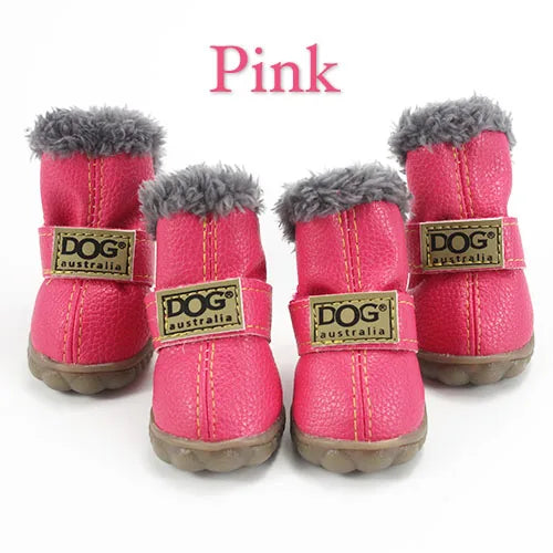 PETASIA Pet Dog Booties with Furry Lining