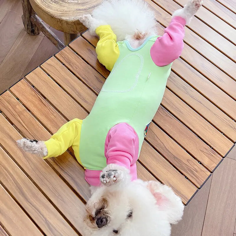 Thin Cotton Puppy Dog Jumpsuit Outfit