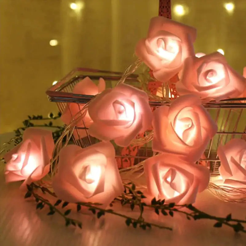 Delightful LED Rose Glow Lights