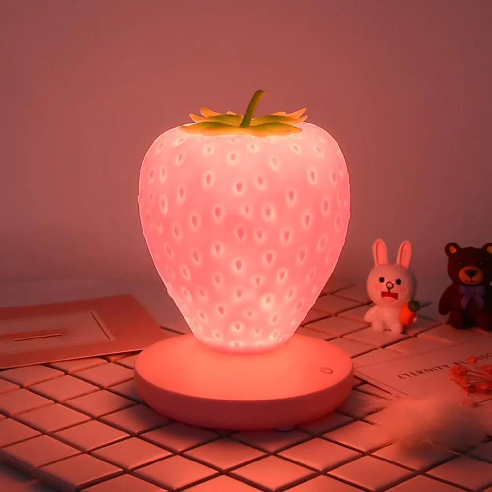 LED Strawberry Decor Desk Lamp