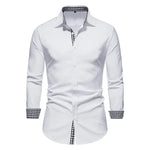 Men's Patchwork Slim Fit Formal Shirt