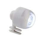 White clip-on mini LED light.