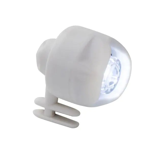 White clip-on mini LED light.