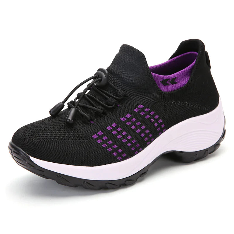 Women's Flexible Stretch Fly-Knit Casual Trainers