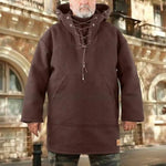 Men's Mid-Length Hooded Medieval Jacket