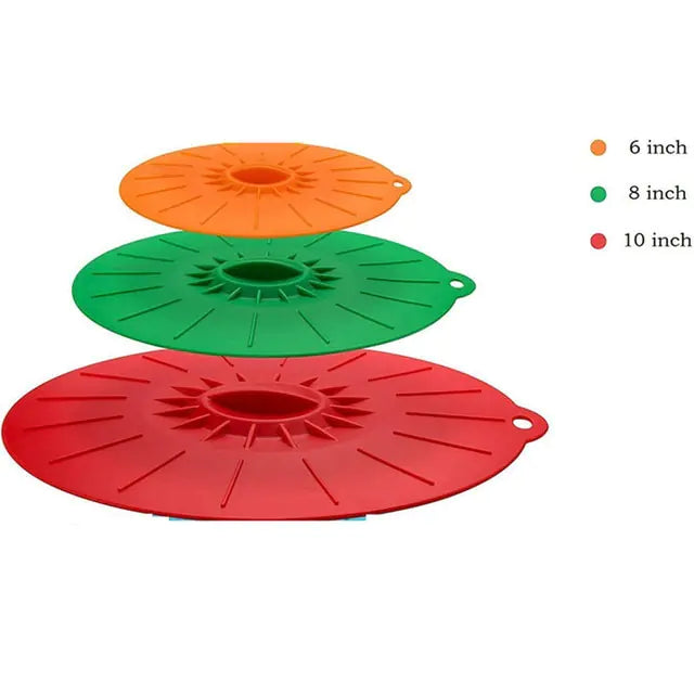 STOMART.CO.UK 5 PCS Set Silicone Microwave Bowl Cover cover Kitchen Free Text