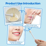 Step-by-step guide on using a nose strip with text instructions on a blue background