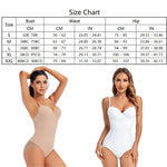 Cup Compression Low-Back Bodysuit Size Chart