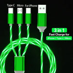 Glowing LED 3-in-1 Charger Cable