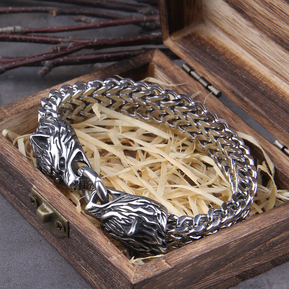 Dragon-Themed Stainless Steel Wristband