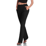 Women's Knitted Side Pockets Flared Pants