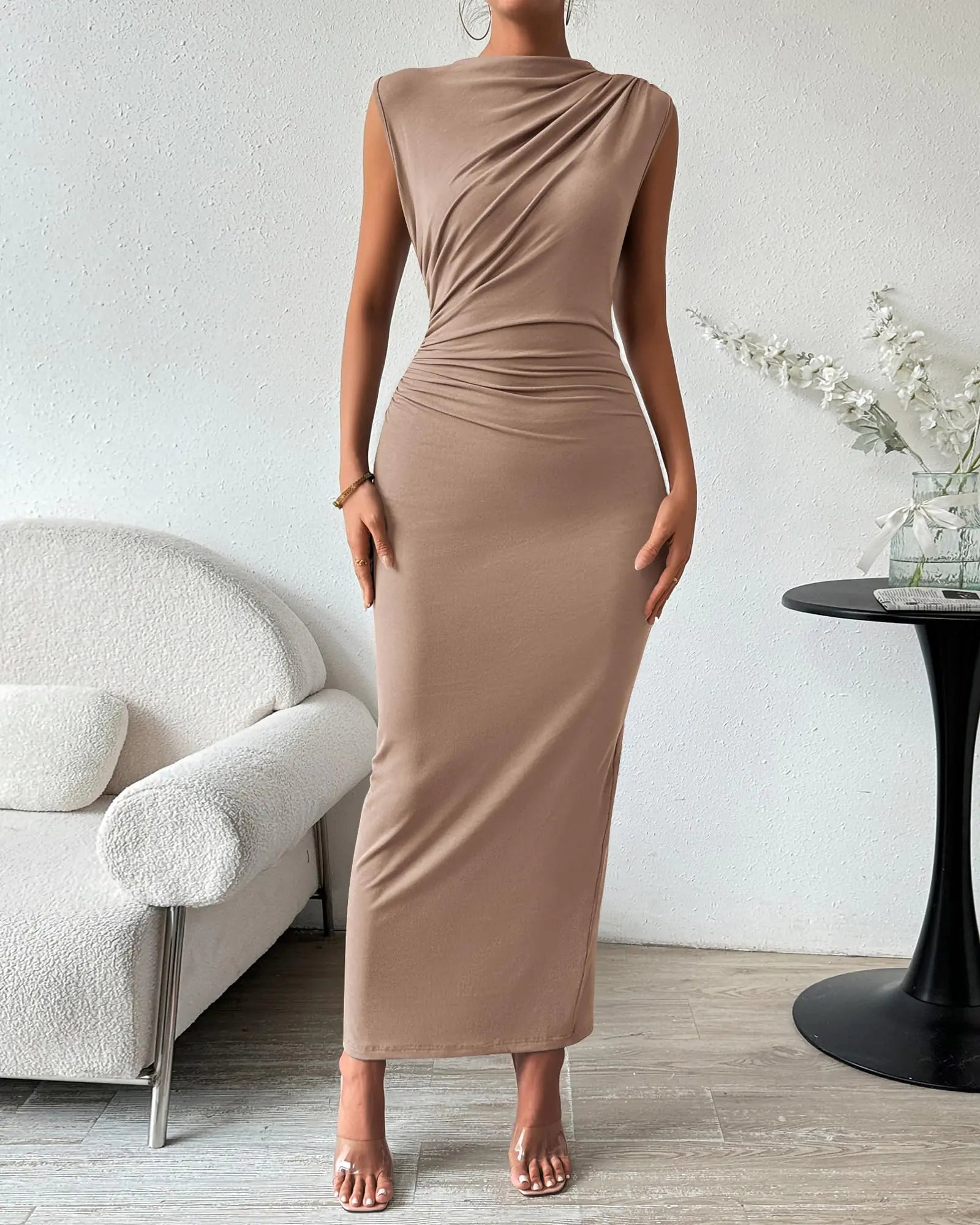 Women's Ruched Bodycon Party Dress