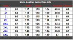 Men's Hard Core Batik Leather Jacket Size Chart