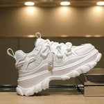 Lace-Up Muffin Sneakers with Thick Soles