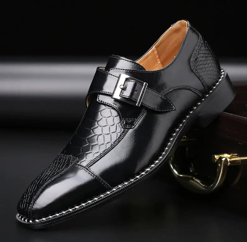 Classic Monkstrap Leather Shoes for Men