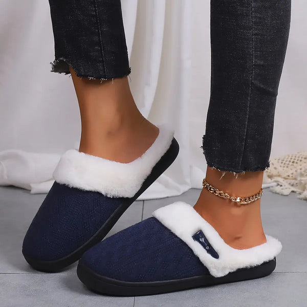 Winter Indoor Fluffy Suede Slippers
