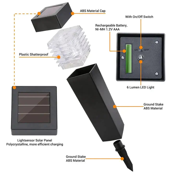 Solar snow melting light