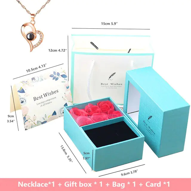 Rose Flower Soap Bars Gift Box