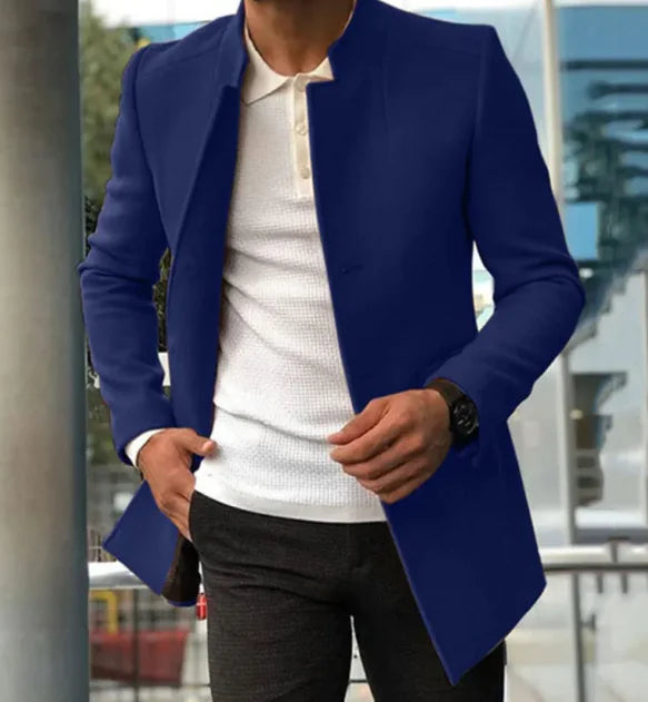 Men's Slim Fit Single-Breasted Smart Coat
