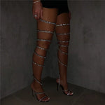 Cut Buckle High-Heel Strap Shoes