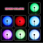 Seven-colour LED sunset projection lamp
