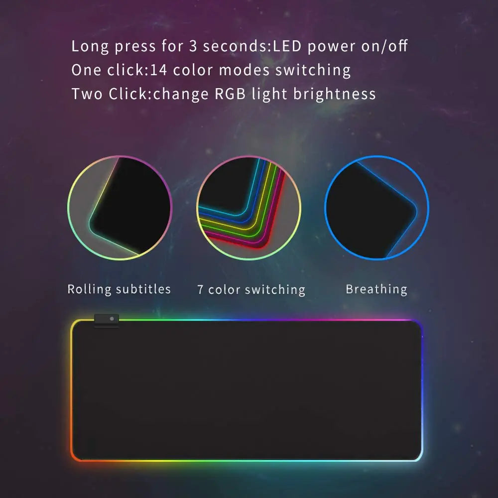 Waterproof LED Gamers Mouse Pad 